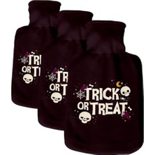 Arkadaşa Hediye Halloween Tasarımlı Su Torbası - Tasarım Kılıflı Termofor - El Ayak Isıtıcı (3 Paketi)