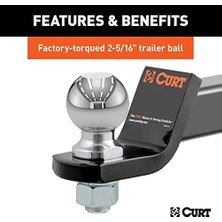 Curt Manufacturing 45041 Iıı 5 cm Römork Bağlantı Parçası, 5,9 cm Top Ile, 5 cm Drop