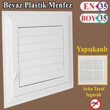 Plastik Menfez 35X35 cm Banyo / Wc Havalandırma Menfezi Panjur