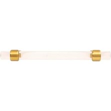 1 Paket Katı Çekirdek Mutfak Dolabı Çeker, Lüks Kulplar, Kapılar ve Şifonyer Çekmeceleri, 5-1/16 Inç (128 Mm) Delik Merkezi, Fırçalanmış Altın Pirinçli Crysakrilik, Crystal Palace