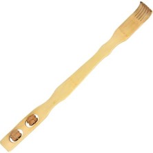 Bambu Sırt Kaşıyıcı ve Masaj Aleti, Çift Fonksiyonlu Doğal Sırt Kaşıma ve Masaj Aleti, 45 cm