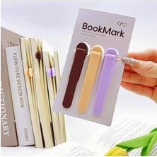 Akıllı Tasarımlı 3 Adet Silikon Kitap Ayracı Okumak Için Renkli Otomatik Ayraç Seti