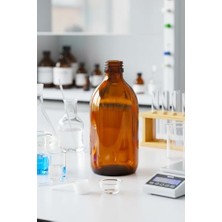 Ecza Şişesi, 300 Ml, Kahverengi Cam, Plastik Contalı Kilit Kapak, Hava ve Sıvı Sızdırmaz, 28MM Ağız Çaplı, Parfüm Demlemek Için Uygun, 20 Adet (300 Ml, Beyaz Kapak)