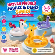 UltraMint Renkli Hayvan Figürlü Çocuk Deniz ve Havuz Simidi, Güvenli ve Eğlenceli Kullanım
