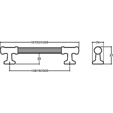 Parlak Nikel-Beyaz Renkli 128 mm Klasik Kulp