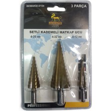 Bemafix 3 Lü Kademeli Matkap Ucu Sac Delme Seti 3 Parça Kademeli Uç