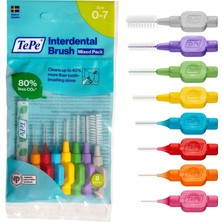 Interdental Fırça Karışık Iso Boyutu 0-7 (0,4-1,3 Mm) / Diş Arası Boşlukların Kolay ve Derinlemesine Temizlenmesi Için / 1 x 8 Interdental Fırça