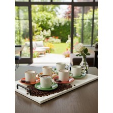 |hazem Home| Rengarenk Lüx 12 Parça Fincan Takımı