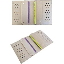 Keçe Kalemlik ve Tablet Organizer Çanta – 4 Bölmeli, A4 Boyut, Çok Amaçlı Defter Boya Düzenleyici Çanta (Açık Kahve)