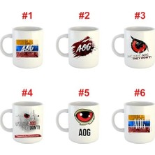 Aog Logo Baskılı Porselen Kupa Bardak #4