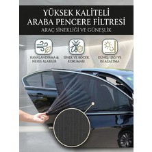 Ankaflex 2 Adet Oto Cam Güneşlik Araba Gölgelik Perde Araç Içi Yan Cam Pencere Güneşliği Arka Yan Cam Kılıfı Örtüsü