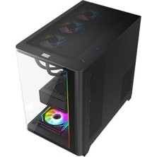 Dragos Ocean Curved Pro V2 7x Fan USB 3.0 Typec 750W 80+ Atx Oyuncu Bilgisayar Kasası Siyah