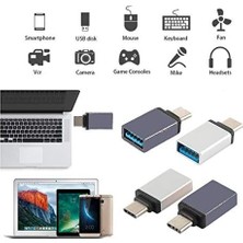 Syrox Type C USB 3.1 To USB 3.0 Dönüştürücü Otg Çevirici Adaptör Metal Macbook, iPad Air 2020, iPad Pro, Surface Pro, Xps ve Daha Fazlası ile Uyumlu- USB To USB C Adapter, Up 5gbps