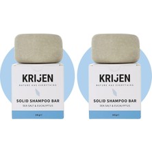 Krijen Deniz Tuzu & Okaliptus Katı Şampuan 100GR (2 Paketi)