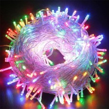 FT Tasarım 10m 100 Led Boncuk Lamba RGB Işık Şeffaf kablo