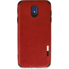 Galaxy J7 Pro / J730 Kılıf Loop Deri Silikon  Kırmızı