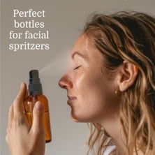 10 x Eczacı Şişesi / Aroma Terapisi Cam Şişeleri, Yedek Şişeler, GL18, Siyah, Püskürtücü / Püskürtücü