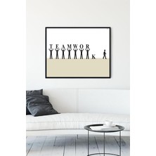 (PSTER13479) Takım Çalışması Eğlenceli Mizahi Çerçeveli Tablo (40X50CM)