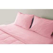 Sleeptown Celia Pamuk Yıkanabilir Mevsimlik Otel Nevresimi Tek Kişilik Nevresim 160X220 Pudra