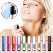 5ml Metal Taşınabilir Parfüm Şişesi, Doldurulabilir Seyahat Parfüm Atomizeri, Alüminyum Gövdeli Kolonya Dispenseri, Sızdırmaz Mini Cep Boyu Sprey Şişesi, Uçak Kabin Uyumlu (Siyah)