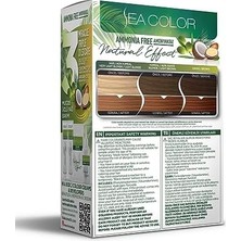 Sea Color Amonyaksız, Vegan, Doğal, Besleyici Kalıcı Saç BOYASI%100 Beyaz Kapama (1 Paket 2 x 50 ml Boya & Oksidan) (Koyu Karamel 7.7)