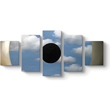 Rene Magritte - The False Mirror Tablosu 127 x 56-5 Parçalı