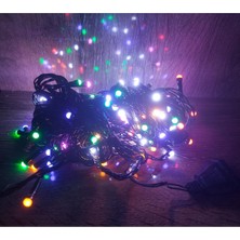 FT Tasarım 10m 100 Led Damla Uçlu Led Işık RGB Işık Siyah Kablo