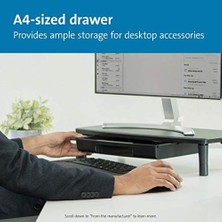 Smartfit Monitör Standı, Çekmeceli, 55 x 7 x 24 Cm, Siyah