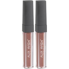 Uzun Süre Kalıcı Yapışkan His Bırakmayan Nemlendirici Dudak Parlatıcısı - Lipgloss 02 Dusty Rose (2 Paketi)