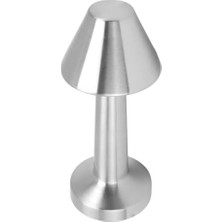Masaüstü Dokunmatik Lamba Şarjlı 24 Saat Şarj Süresi Yumuşak Işık Otel ve Restoran Kullanımına Uygun Kitap Okuma Işığı Salon Yatak Odası Aydınlatma 23CM x 9cm Mnt1 (Silver)