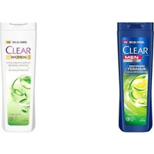 Clear Kepeğe Karşı Etkili Şampuan Bitkisel Sentez Aloe & Çay Ağacı Yağı 350 Ml(2) Clear Men Maksimum Ferahlık Yağlı Saç Derisi Için Limon Özlü Kepeğe Karşı Etkili Şampuan 350 Ml(1)