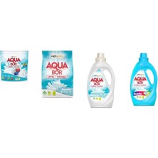 Aquabor Doğal Mineralli Tablet + 4 kg Beyaz + Sıvı Beyaz + Sıvı Renkliler 4 Lü Set