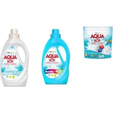 Aquabor Doğal Mineralli Sıvı Beyaz  + Sıvı Renkliler + Tablet 3 Lü Set