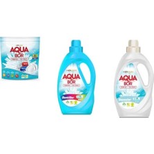 Aquabor Doğal Mineralli Tablet + Sıvı Renkliler + Sıvı Beyaz  3 Lü Set