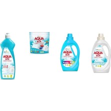 Aquabor Doğal Mineralli Elde Bulaşık + Tablet + Sıvı Renkliler + Sıvı Beyaz 4 Lü Set