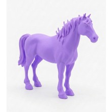 Demirhan3D 🟣🌌 Shıre Mor At Figürü | Büyülü Diyarın Efsanevi Yolcusu | Dekoratif Koleksiyon Heykeli | 35×138×110 mm ✨🐎