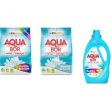 Aquabor Doğal Mineralli 4 kg Renkliler + 4 kg Beyaz + Sıvı Renkliler 3 Lü Set