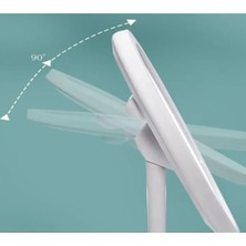 ForWhat Büro Ev Ofis Makyaj Masası Için USB Touch LED Işıklı Oval Makyaj Aynası