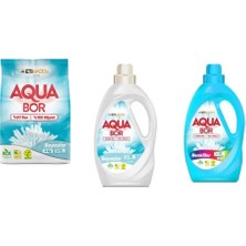 Aquabor Doğal Mineralli 4 kg Beyaz + Sıvı Beyaz  + Sıvı Renkliler 3 Lü Set