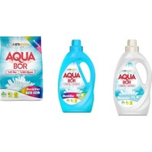 Aquabor Doğal Mineralli 4 kg Renkliler + Sıvı Renkliler + Sıvı Beyaz 3 Lü Set