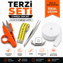 İplixa Iplixa Terzi Başlangıç Seti 2,5 cm Lastikli Ekonomik Set - Beyaz