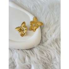Revoia Kelebek Form Gold Küpe