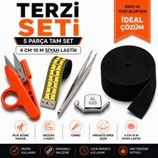 İplixa Iplixa Terzi Başlangıç Seti 4 cm Lastikli Ekonomik Set - Siyah