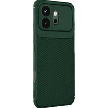 Vintessy Huawei Honor 600 Auto Focus Karbon Kapak - Koyu Yeşil