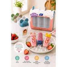 BURADABULDUN Snowy Bear Dondurma Kalıbı 4 Lü Bpa Free Ev Yapımı Dondurma ve Buz Kalıbı