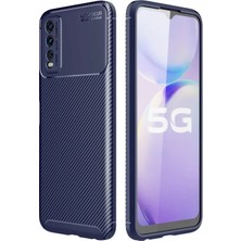 Yavuz Group Newface Vivo Y11S Kılıf Auto Focus Karbon Kapak - Lacivert