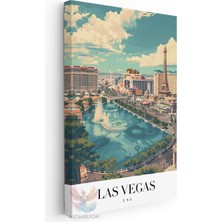 Artarilion Kanvas Tablo Kanvas Las Vegas Usa Oturma Odası Salon Ofis Tablosu Ev Dekorasyonu