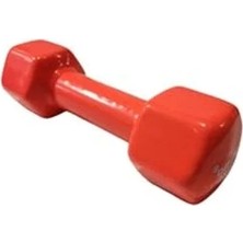 Esranın Dünyası Vinil Kaplama Dambıl, Kırmızı Renkli, 3 kg Kapasite