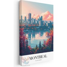 Artarilion Kanvas Tablo Kanvas Montreal Kanada Oturma Odası Salon Ofis Tablosu Ev Dekorasyonu