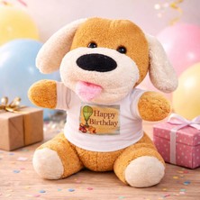 MiraLive Happy Birthday Tişörtlü Peluş Oyuncak Köpek